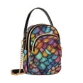 thumbnail image 7 of FORMRS Crossbody Bag for Women Quilted Travel Shoulder Cell Phone Purse with Chain Strap Handbag, Vibrant Dragon Scales Pattern, 7 of 7