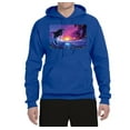 thumbnail image 2 of Wild Bobby, Jumping Whale During Beach Sunset, Animal Lover, Unisex Graphic Hoodie Sweatshirt, Royal, 3XL, 2 of 3