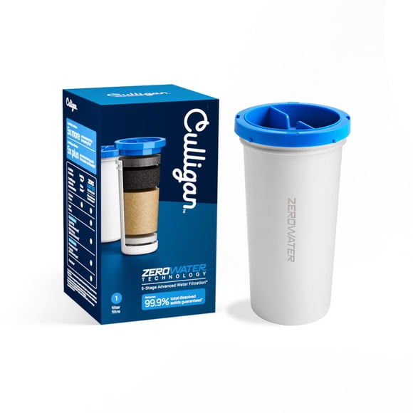 Culligan With ZeroWater Technology Filter Replacement, IAPMO Certified 5-Stage Advanced Water Filter – 1 Count