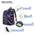 thumbnail image 5 of Daiia Red White Blue Fireworks 1 Vintage Canvas Backpack for Men and Women ,Hiking Backpack,Travel Laptop Bag for School,Large Capacity Backpack-Small, 5 of 8