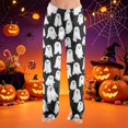 thumbnail image 6 of Halloween Womens Flannel Pajama Pants Pumpkin Ghost Skeleton Stretchy Soft Lightweight Skull Spooky Pj Pants Halloween Outfits, 6 of 6