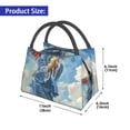 thumbnail image 2 of Yiaed Dog Angel Ascension Print Lunch box lunch bag Portable Insulated Lunch Box for Women Men Cooler Tote Bag with Front Pocket for Work Picnic Travel, 2 of 6