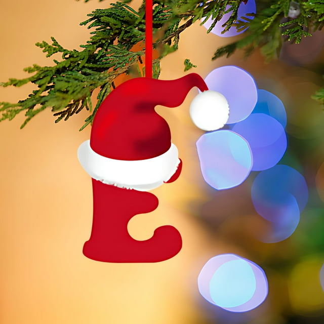 LSLJS Christmas Ornaments Acrylic Christmas 26 Letter Decorated Christmas Tree Hanging Decorated Home Decoration Pendants Christmas Hanging Decorations