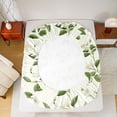 thumbnail image 5 of Feelyou Vintage Flower Floral Twin Sheet Sets, White Green Botanical Twin Fitted Sheet, Teens Girls Women Flat Sheet, Microfiber Bedroom Decor, 3-Piece, 5 of 7