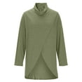 thumbnail image 5 of Draped Turtleneck Top for Women Long Sleeve Pullover Lightweight Casual Shirt Cowl Neck Tunic Sweater, 5 of 6