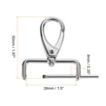 thumbnail image 2 of Uxcell 4Pcs Swivel Clasps, 1.5" D Ring Detachable Snap Hook with Screwdriver, Silver, 2 of 7
