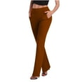 thumbnail image 2 of IROINNID Women's Casual Temperament Pants Solid Elastic Waist Slim Flare Comfy Trousers, 2 of 6