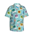 thumbnail image 2 of Bixox Men's Hawaiian Shirts Men's World Travel1 Print Short-Sleeve Shirt-3X-Large, 2 of 8