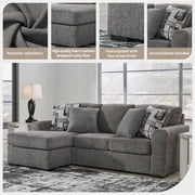 Signature Design by Ashley Gardiner Pewter Sofa Chaise