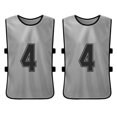 thumbnail image 3 of Tignapoo 6-Pack Kids Reversible Sports Vests with Numbers 1-6 - Comfortable and Breathable for Boys and Girls, Available in Multiple Colors Including Grey, 3 of 6