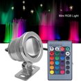 thumbnail image 4 of Lámpara de jardín con luz LED para piscina impermeable para exteriores RGB de 5W con control remoto (plateado), 4 of 8