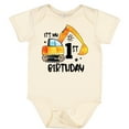 thumbnail image 3 of Inktastic Construction Truck It's My 1st Birthday Boys or Girls Baby Bodysuit, 3 of 5