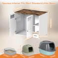 thumbnail image 2 of Hidden Cat Litter Box Enclosure Furniture, Dog-Proof Litter Box Cabinet with Power Strip, Compatible with Large Self-Cleaning Litter Boxes, 2 of 9