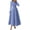 Blue, variant on PRETTYGARDEN Women's Fall Long Sleeve Midi Dress Casual Elegant Ruffle Flowy A Line Swing Cocktail Party Dresse