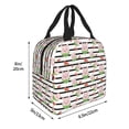 thumbnail image 2 of Yiaed Pig And Watermelon Print Insulated Lunch Bag Reusable Cute Tote Lunch Box, Leakproof Cooler Lunch Bags for Work Office Travel School Picnic, 2 of 5