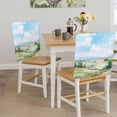 thumbnail image 5 of Spring Landscape Chair Covers Set of 6 Natural Green Grassland Blue Sky Country Chair Back Covers Stretch Removable Washable Slipcovers Protector for Dining Room Kitchen Party Decor, 5 of 9
