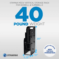 thumbnail image 4 of Stamina müüv Vertical Storage Rack for Barbell & Dumbbells, (Storage Rack Only), 4 of 12