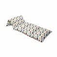 thumbnail image 4 of Kitten Floor Pillow Lounger Cover, Wool Ball Toy Cat Bowl Food Fishbone Paws Pet Symbols in Rhythmic Composition, Nap Mat Printed Fabric Case for 5 Pillows, 88" x 27", White Multicolor, by Ambesonne, 4 of 5