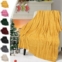 kladzum Christmas Throw Blanket Solid Color Blanket 51.1"x39.3" Super Soft Warm Christmas Throw Blanket Winter Nap Blankets Sofa Bed Travel Blankets Holiday Gifts for Women Men Mum