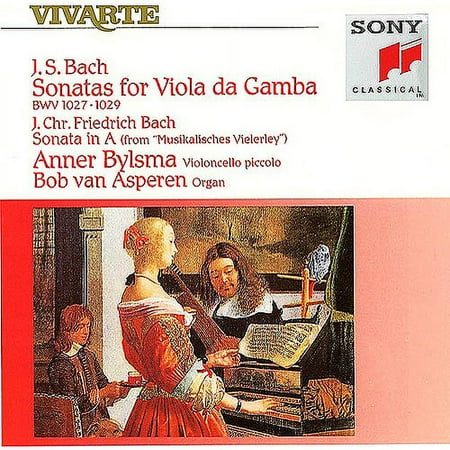 J.S. Bach: Sonatas for Viola da Gamba; J.C.F. Bach; Sonata in A (CD) by Anner Bylsma (cello), Bob van Asperen (organ)