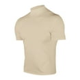 thumbnail image 6 of IYYVV Mens Casual Turtleneck Mock Neck T Shirt Slim Fit Short Sleeve Summer Basic Tops Beige 3XL, 6 of 8