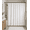 White, variant on Serafina Home Gray Fabric Shower Curtain: Modern Geometric with Silver Metallic Accent