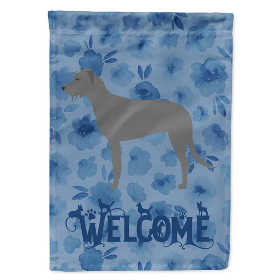 Carolines Treasures CK6130CHF Irish Wolfhound Welcome Flag Canvas House Size Large multicolor