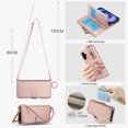 thumbnail image 2 of Allytechgroup Wallet Case for iPhone 16, RFID Blocking Multiple Cards Holder Zipper Pocket Hand Strap Shockproof Stand Phone Case with Crossbody Lanyard for Women Girls, Rosegold, 2 of 7