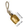 thumbnail image 6 of 3 Pcs Brass Cow Bells Shabby Chic Country Style Rustic Metal Hanging Handicrafts Vintage Giant Gold Cow Bells for Holiday Christmas Lucky Wind Bells Decor, 6 of 8