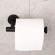 thumbnail image 3 of Juego de accesorios de baño, juego de accesorios de baño negro mate de 3 piezas, barra de toalla de montaje en pared, soporte de papel higiénico, anillo de toalla, resistente, 3 of 5