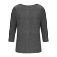 thumbnail image 4 of ZUKMRJPC Women's Crewneck Sweater Long Sleeve Cute Heart Slim Fit Pullover Sweater Fall Fashion Casual Warm Solid Color Knitted Tops, 4 of 5