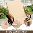 thumbnail image 4 of Gymax Patio Rattan Chaise Lounge Reclining Lounger Chair w/ Wood Armrests Outdoor White, 4 of 6