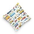 thumbnail image 5 of Cartoon Car Bus Truck Engineering Vehicle Throw Pillow Covers Couch Pillowcases Decor for Bed Sofa 18" x 18", 5 of 7