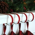 thumbnail image 3 of The Original MantleClip Stocking Holder, 4-pack, Glitter Red, 3 of 4