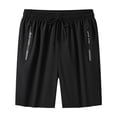 thumbnail image 5 of EOYWHK Running Shorts Men with Pockets Elastic Waist Beach Jogging Shorts Men Soft Lightweight Breathable Hiking Shorts for Men Black, Size XXXL, 5 of 9