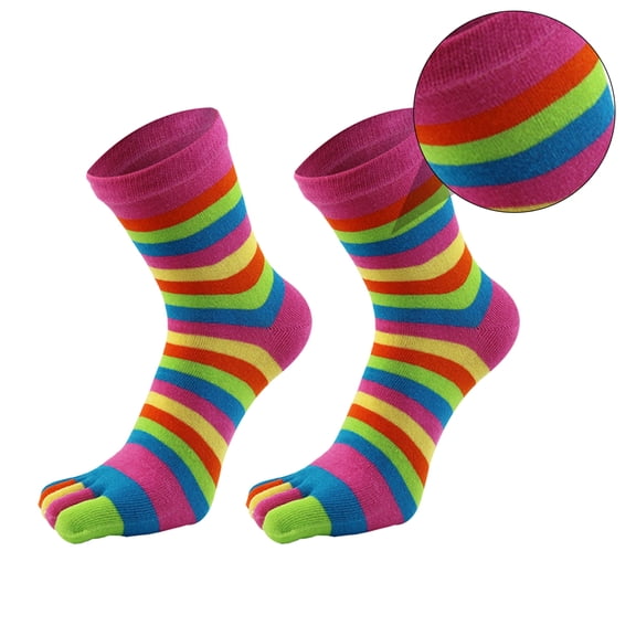CTIRCHIU Girls' Cotton Toe Socks, 1 Pair, Soft and Comfortable Daily Wear Socks for