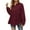 Wine, variant on ICHUANYI Womens Solid Corduroy Shirts 2023 Fall Long Sleeve Button Down Lapel Blouses V Neck Casual Loose Tops