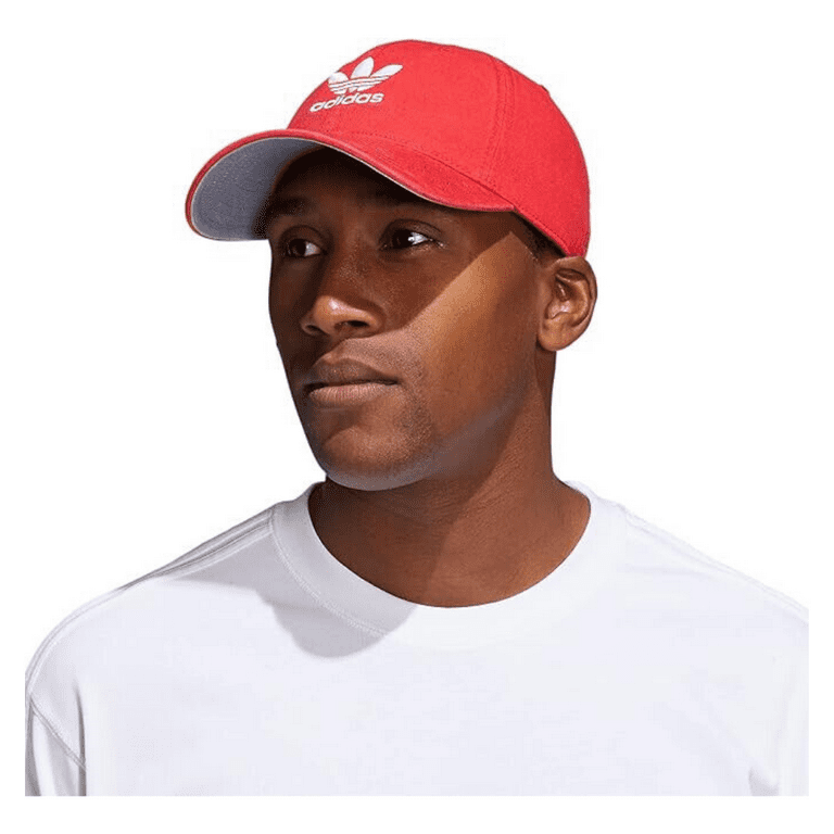 Adidas Originals Men's Relaxed Fit Strapback Hat, Vivid Red/White