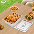 thumbnail image 4 of Miumaeov 3 Pack 4.23QT Table Plates 4'' Deep Stainless Steel Steam Food Serving Pans with Lids, 4 of 24