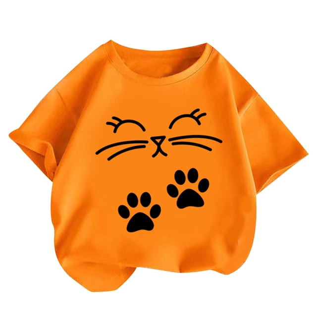 T-Shirt Graphique de Vêtements Tee Haut Mode Été Col Rond Mignon Imprimé Manches Courtes T-Shirt Femmes Vêtements