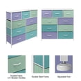 thumbnail image 5 of Sorbus Kids Bedroom Dresser - Chest of 9 Drawers with Steel Frame, Wood Top, and Pastel Fabric Bins, 5 of 7