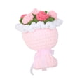 thumbnail image 1 of Ramo de flores de punto, regalo para el Día de la Madre de hija e hijo, completado para oficina en casa. Rosa, 1 of 9
