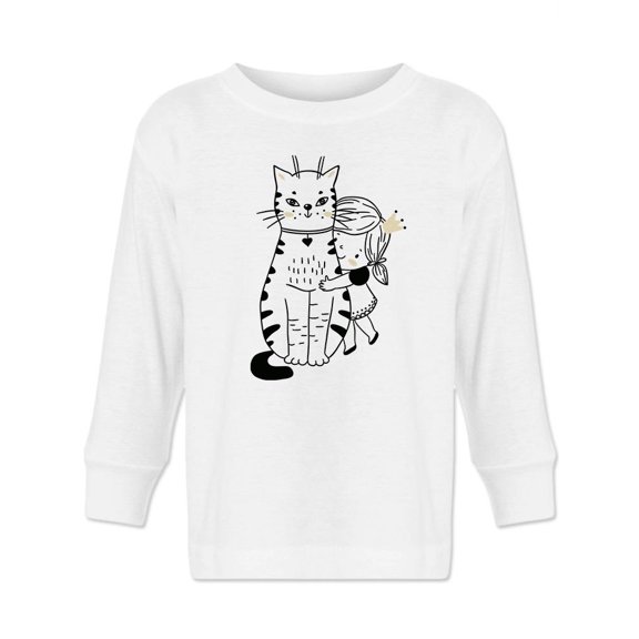 Little Princess With Cute Cat. Long Sleeve Toddler -Image by Shutterstock,  2 Toddler