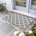 thumbnail image 2 of Grey Morocco Plaid Doormat Outdoor Entrance 24"x36", Abstract Absorb Moisture Dirt Door Mats, Non-Slip Rubber Backing Floor Mats Indoor, Low-Profile Front Door Rugs, 2 of 9