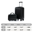 thumbnail image 5 of PUKNLY 14" & 20" ABS Spinner Wheel Luggage Set with Combination Lock - 2-Piece Front Opening Suitcase Set Includes Carry-On & Check-In Size, 5 of 9