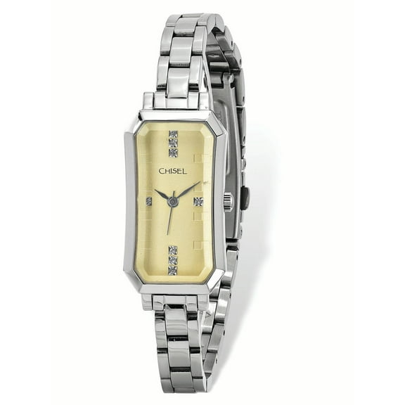 Ladies Chisel Stainless Steel Champagne Dial Watch