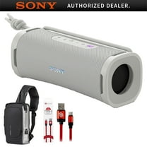 Sony (SRS-ULT10W) EXTRA BASS Portable Bluetooth Speaker (2024), White Bundle with Deco Sling Backpack, Anti-Theft Combo Zipper Lock, 6FT Braided Type-C Charge & USB Cable| Official Sony USA Dealer