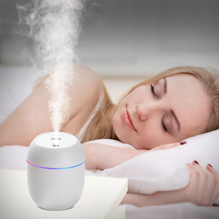 Mini-Humidifier-250ml-Small-Humidifier -Plants-Personal-7-Color-LED-Night-Light-2-Mist-Mode-Travel-Bedroom -Office-Desktop-Car-Home-Quiet-Humidifiers-S 