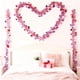thumbnail image 5 of Guirnalda de enredadera con forma de corazón y cintas | Decoración romántica para San Valentín, bodas y fiestas | Ratán de plástico rosa o rojo de 78,74 pulgadas | 1 pieza, 5 of 5