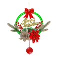 thumbnail image 4 of Corona de Navidad iluminada, adorno de corona de invierno iluminada, corona de letrero navideño para decoración de ventana interior y exterior de rojo y plata, 4 of 8